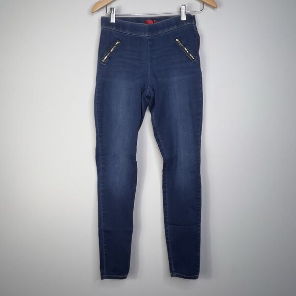 Jennifer Lopez JLO Womens Size 4L Mid Rise Stretch Pull On Jeggings Zip Pockets - Picture 1 of 6